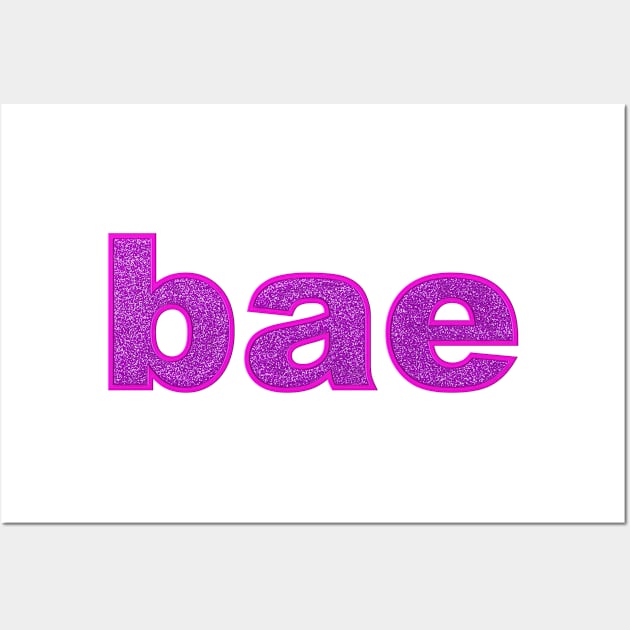 Bae in Pink Glitter Wall Art by m2inspiration